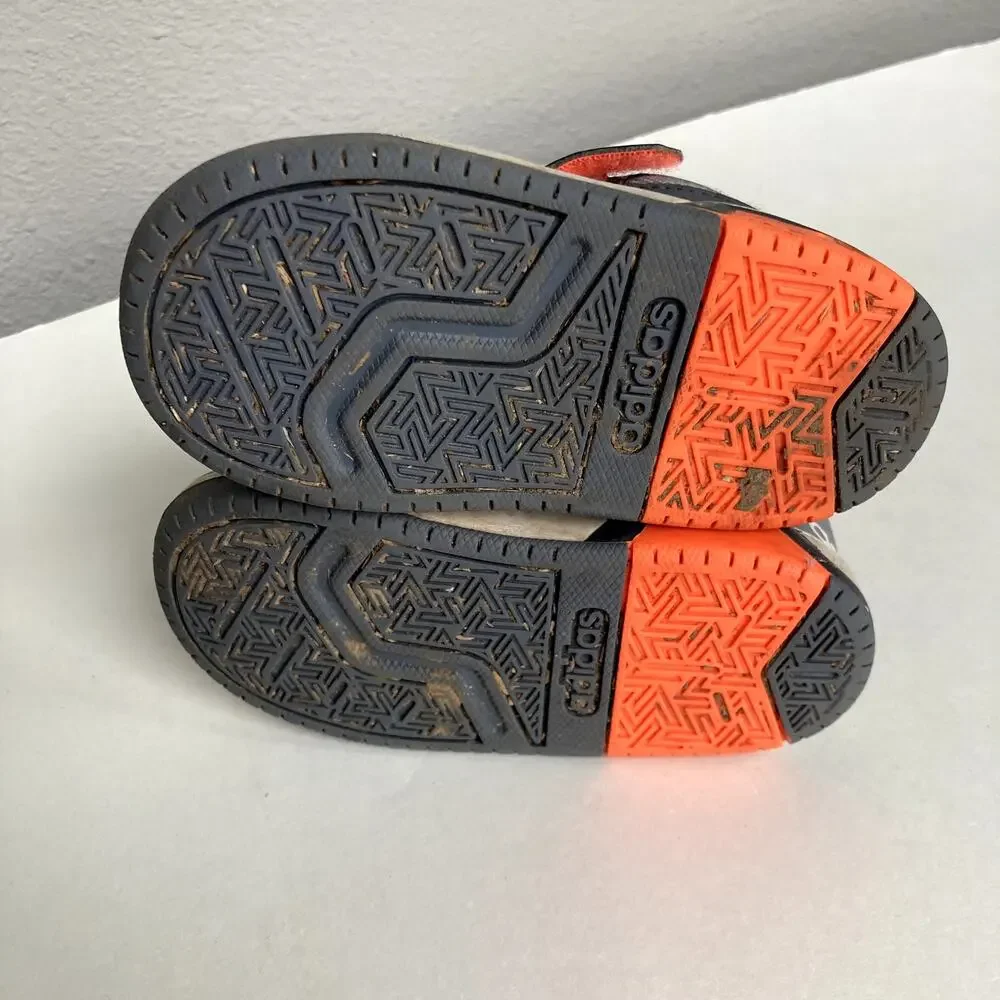 Adidas Toddler High Top Sneakers - Grey Orange - 6K